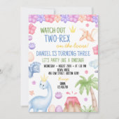 二レックスボーイダーズ誕生日招待状 招待状 (正面)