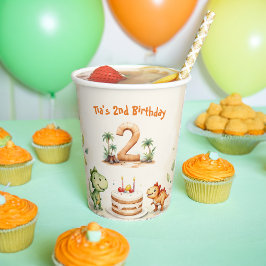 二レックス恐竜2回目 紙コップ