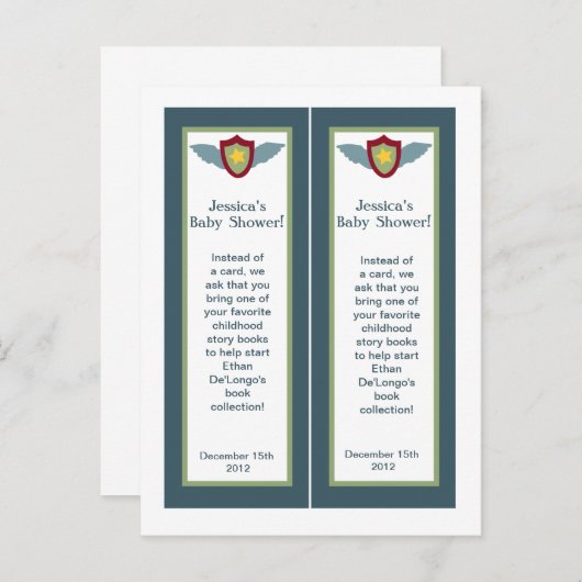 二ヴィンテージ飛行機ブックマーク インビテーションポストカード (正面/裏面)