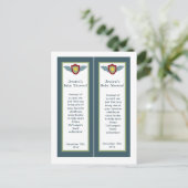 二ヴィンテージ飛行機ブックマーク インビテーションポストカード (スタンド正面)