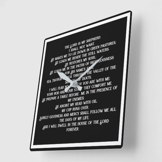 二三詩篇 スクエア壁時計 (傾斜)