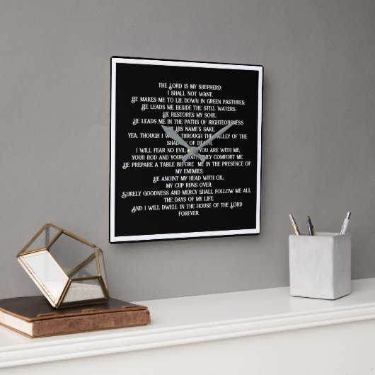 二三詩篇 スクエア壁時計 (オフィス)