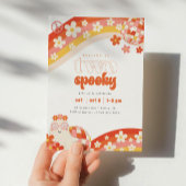 二不気味 | レトロGroovy女の子2nd誕生日 招待状