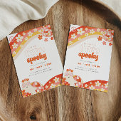 二不気味 | レトロGroovy女の子2nd誕生日 招待状