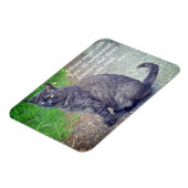 二世猫やる気を起こさせる引用文 マグネット (左側)