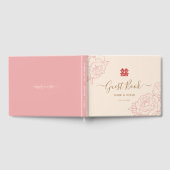 二中国のエレガント重の幸福結婚の ゲストブック (全面)