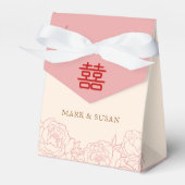 二中国のエレガント重の幸福結婚牡丹 フェイバーボックス (正面サイド)