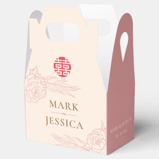 二中国のエレガント重の幸福結婚牡丹 フェイバーボックス (オープン)