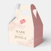 二中国のエレガント重の幸福結婚牡丹 フェイバーボックス (正面サイド)