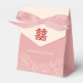 二中国のエレガント重の幸福結婚牡丹 フェイバーボックス (正面サイド)