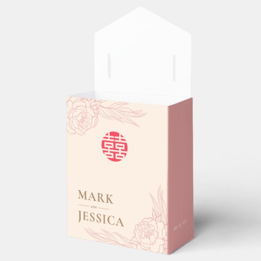 二中国のエレガント重の幸福結婚牡丹 フェイバーボックス (オープン)