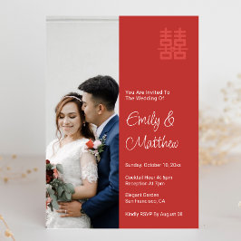 二中国の人結婚の写真ラブノットdouble xi 招待状