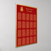 二中国の重結婚幸ハート席 箔ポスター (レイダウン)