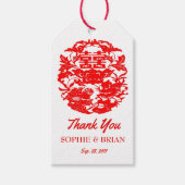 二中国の重結婚幸福の愛の鳥 ギフトタグ (正面)