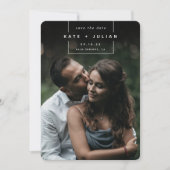 二乗遠くに |縦シンプルモダン写真 セーブザデート (正面)