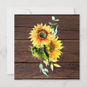 二人が一つのひまわりウッドクリスチャン結婚ズになる 招待状 (裏面)