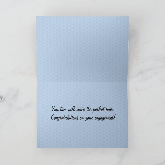 二人が完璧に一緒　エンゲージメントカード カード (内部)