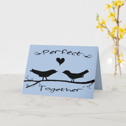 二人が完璧に一緒　エンゲージメントカード カード (黄色い花)