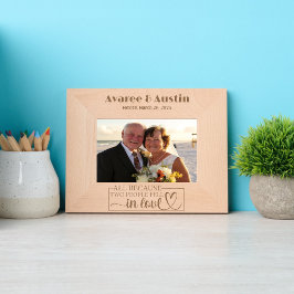 二人が恋に落ちたからこそ ウェディングフレーム レーザー彫刻フレーム