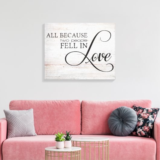 二人が恋に落ちたからさ キャンバスプリント (インサイチュ (リビング))