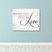 二人が恋に落ちたからさ キャンバスプリント (インサイチュ (ウッドフロア))