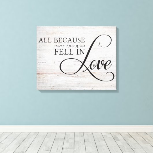 二人が恋に落ちたからさ キャンバスプリント (インサイチュ (ウッドフロア))