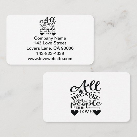 二人が恋に落ちたからさ 名刺 (正面/裏面)