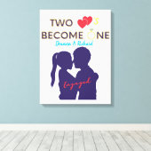 二人が愛を誓う 結婚する二人の心は一つに キャンバスプリント (インサイチュ (ウッドフロア))