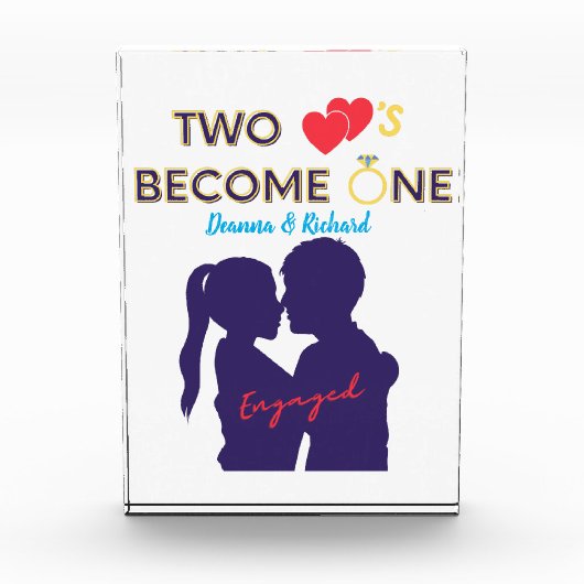 二人が愛を誓う 結婚への第一歩 フォトブロック (正面)