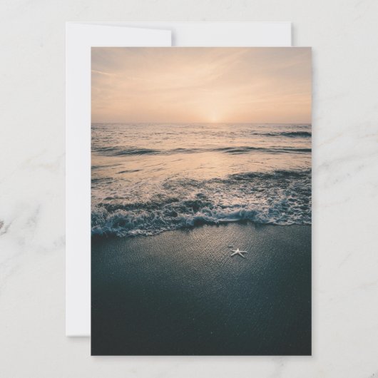 二人だけで挙式をした、トロピカルビーチウェディング 招待状 (裏面)