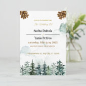 二人だけの結婚式　山での特別な誓い　ご招待 招待状 (スタンド正面)