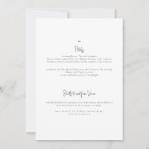 二人だけの結婚式　詳細招待状