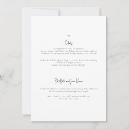 二人だけの結婚式　詳細招待状 招待状