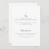 二人だけの結婚式　詳細招待状 招待状 (正面/裏面)
