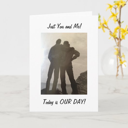 二人だけの記念日 カード (黄色い花)