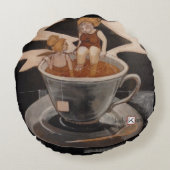二人でお茶を ラウンドクッション (裏面)