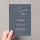 二人で一つになるクリスチャン結婚式の招待状 アクリル招待状 (インサイチュ (ポータブル))