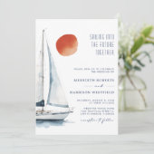 二人で未来へ航海する 海上ウェディング 招待状 (スタンド正面)