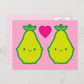 「二人で梨素晴らしを作る ポストカード (正面/裏面)