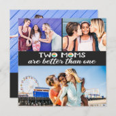 二人で母の日を祝う方が一人よりよっぽど素敵な写真カード (正面/裏面)