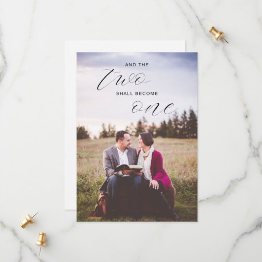 二人となる宗教的な写真 セーブザデート (正面/裏面インサイチュ)