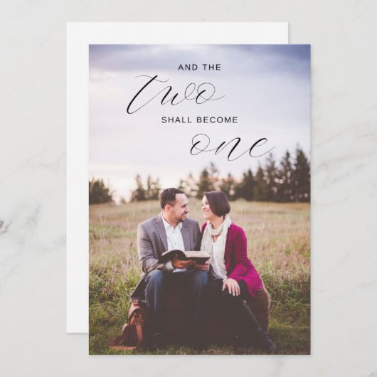 二人となる宗教的な写真 セーブザデート (正面/裏面)