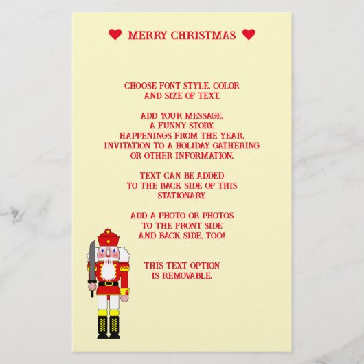 二人のくるみ割り兵士クリスマス 便箋 (正面)