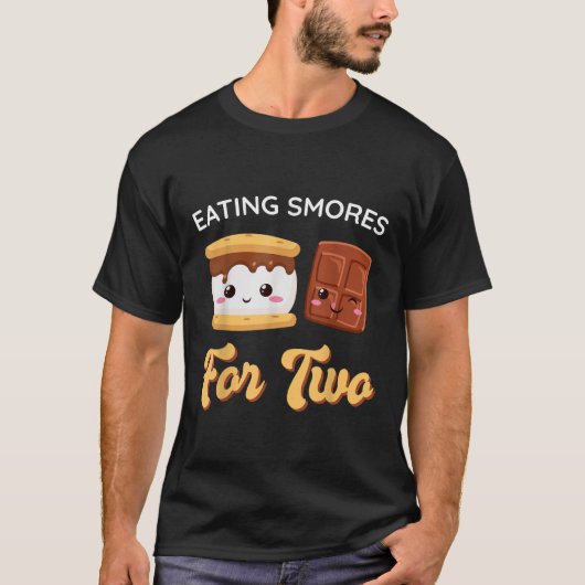 二人のための可愛いスモアの妊娠発表 Tシャツ (正面)