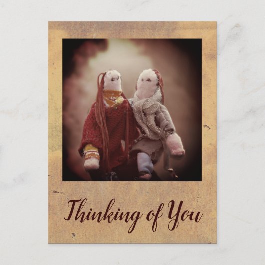 二人のぬいぐるみパalsを想って ポストカード (正面)