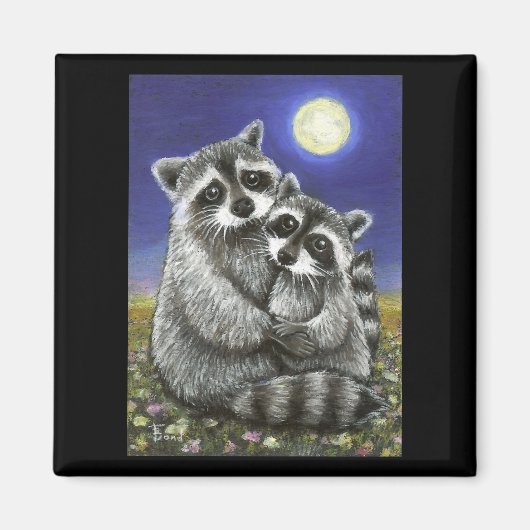 二人のアライグマは狂ったように恋する マグネット (正面)
