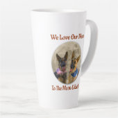 二人のドイツの羊飼いラブママ カフェラテマグ (右アングル)