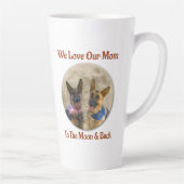 二人のドイツの羊飼いラブママ カフェラテマグ (右)