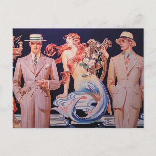 二人のハーツと人魚 ポストカード (正面)