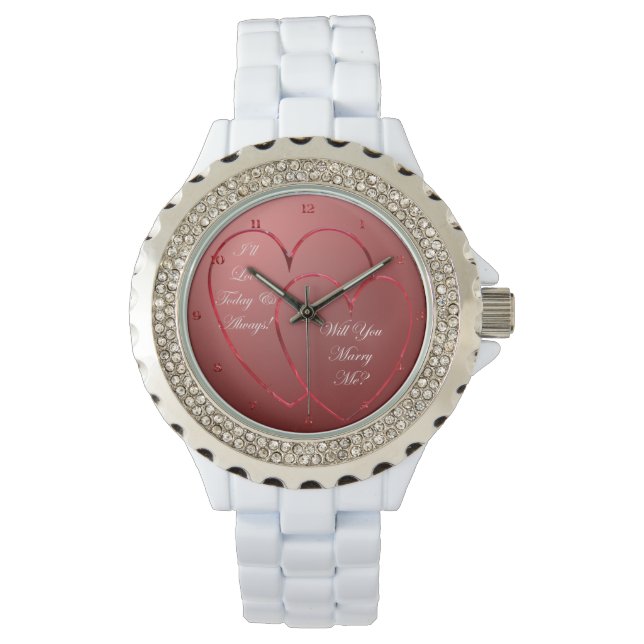 二人のハートが僕の時計と結婚してくれるだろう 腕時計 (正面)